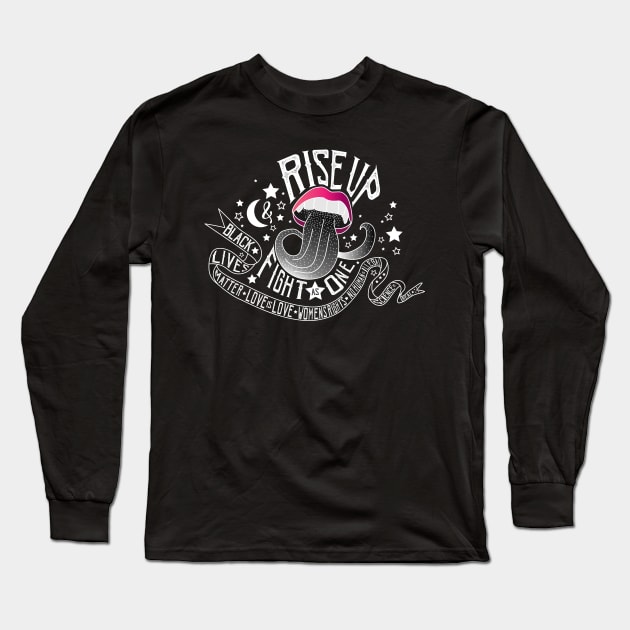 Rise Up & Fight as One Long Sleeve T-Shirt by denbecka